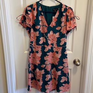 NWT JCREW Mercantile Green and Pink Floral Dress Sz 4